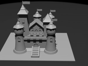 Low Poly Castle 6 Model 3D