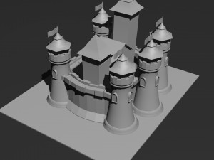 Low Poly Castle 6 Model 3D