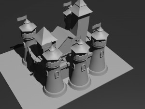 Low Poly Castle 6 Model 3D