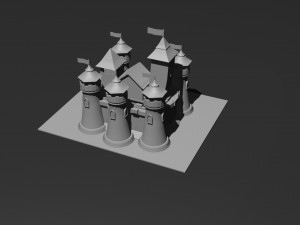 Low Poly Castle 6 Model 3D