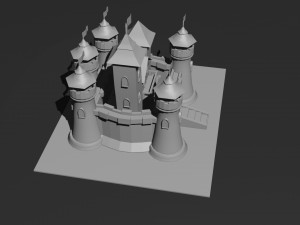 Low Poly Castle 6 Model 3D