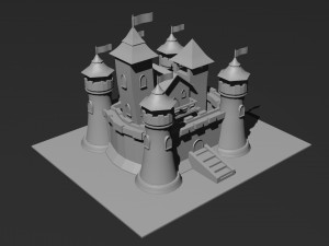 Low Poly Castle 6 Model 3D