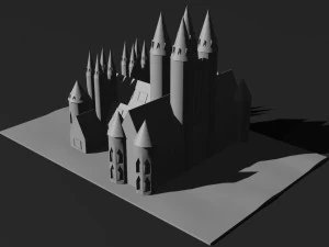 Castello Low Poly 7 Modello 3D