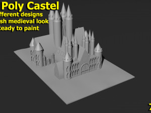 Low Poly Castle 7 3D Model