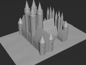 Castello Low Poly 7 Modello 3D