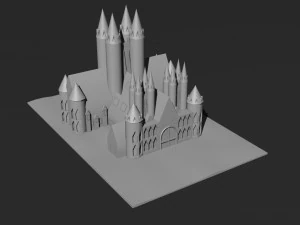 Castello Low Poly 7 Modello 3D