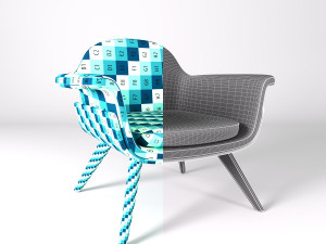 modern armchair 3D Model