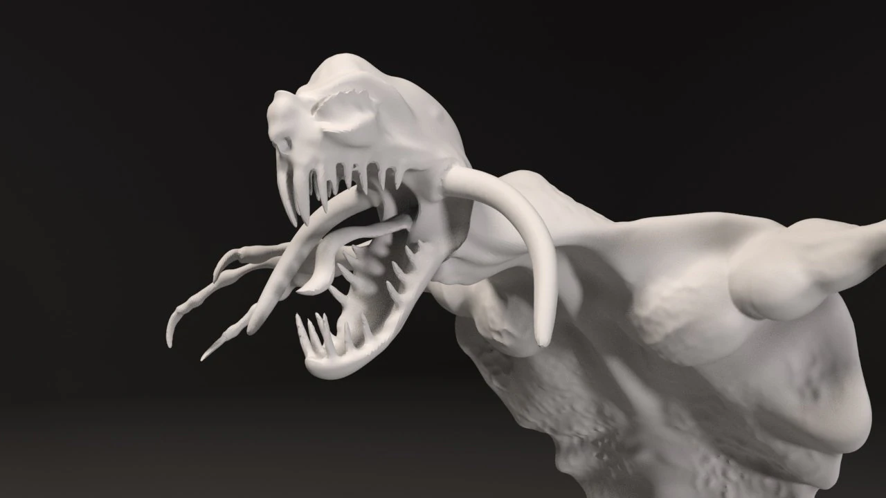 monstre serpent Modèle 3D .c4d .max .obj .3ds .fbx .stl .blend 