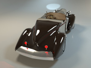 classic car rigged chevrolet Model 3D