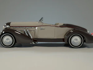 classic car rigged chevrolet 3D Model