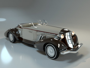 classic car rigged chevrolet Model 3D