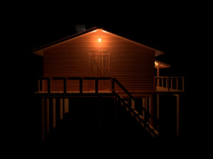 wooden house Modèle 3D