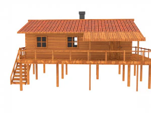 wooden house 3D Model