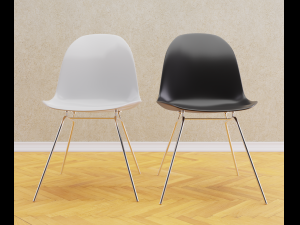 black and white chairs 3D Model
