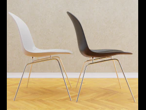 black and white chairs 3D Model