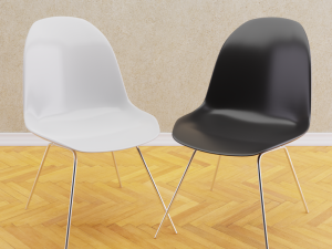 black and white chairs Modèle 3D