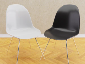 black and white chairs 3D Model