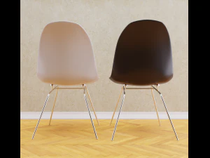 black and white chairs 3D Model