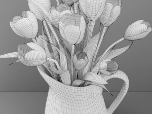 flowers in jar 3D Model
