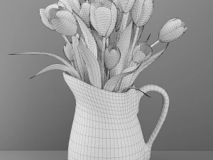 flowers in jar 3D Model