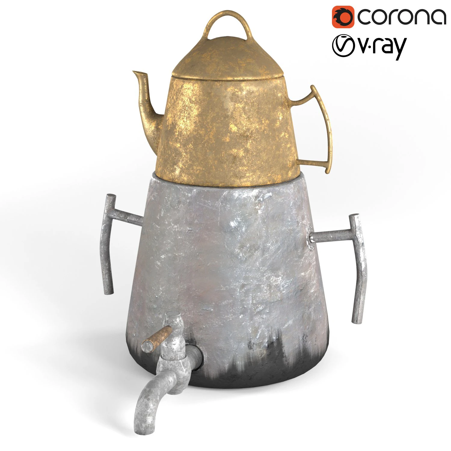 chaleira velha Modelo 3D .c4d .max .obj .3ds .fbx .stl .blend 