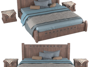 old bed modern 3D 模型