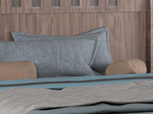 old bed modern 3D 模型