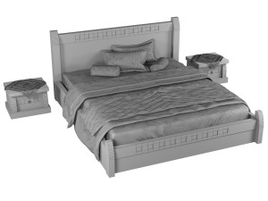 old bed modern 3D 模型