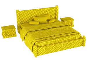 old bed modern 3D 模型