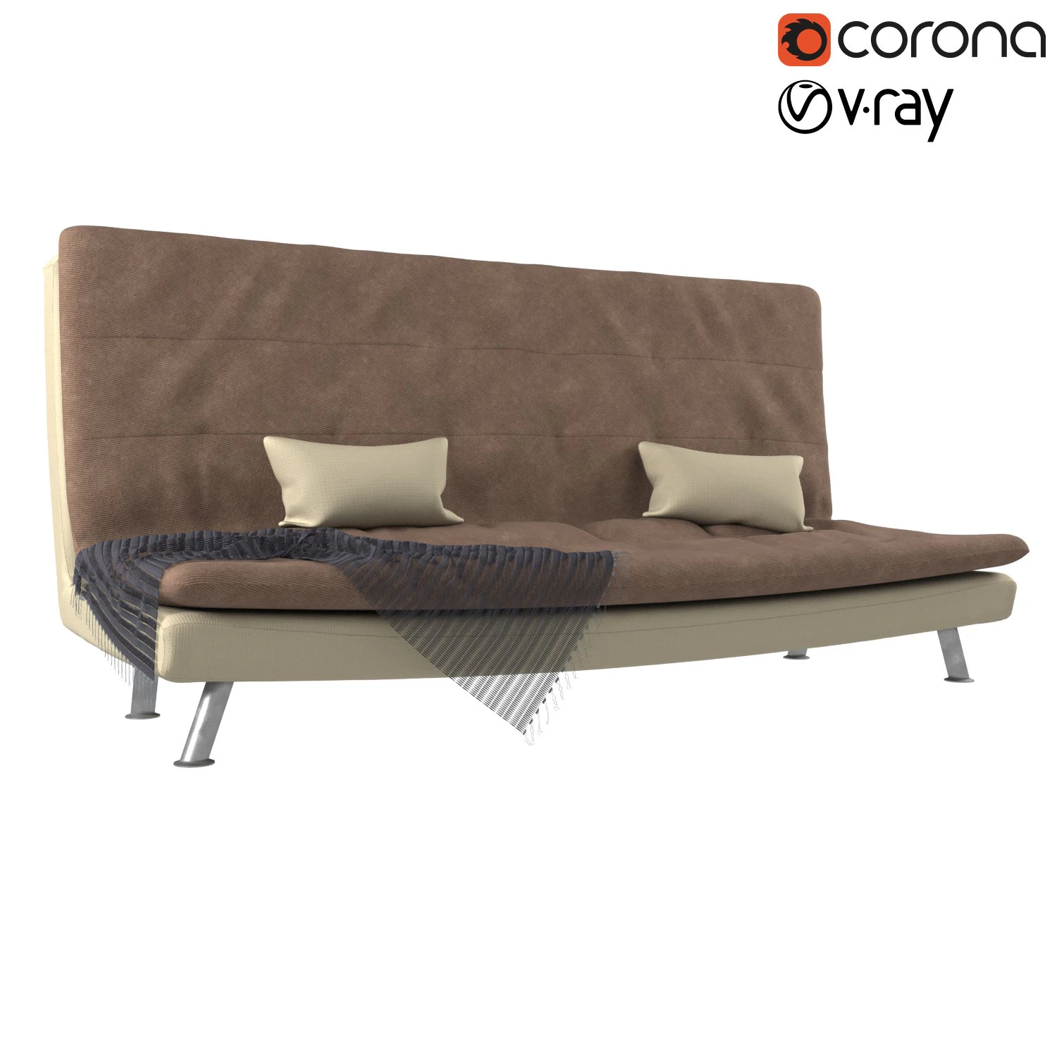sofa bed modern 3D Model .c4d .max .obj .3ds .fbx .stl .blend 