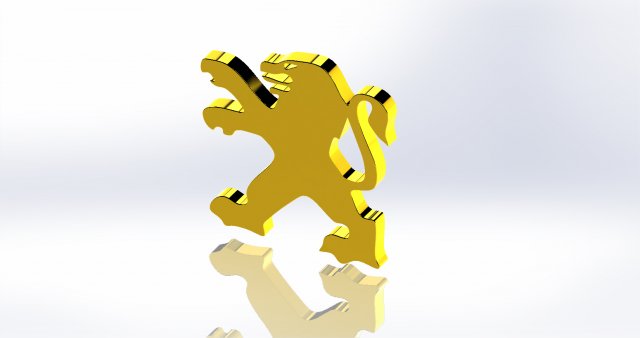 logo peugeot Modelo 3D .c4d .max .obj .3ds .fbx .stl .blend 