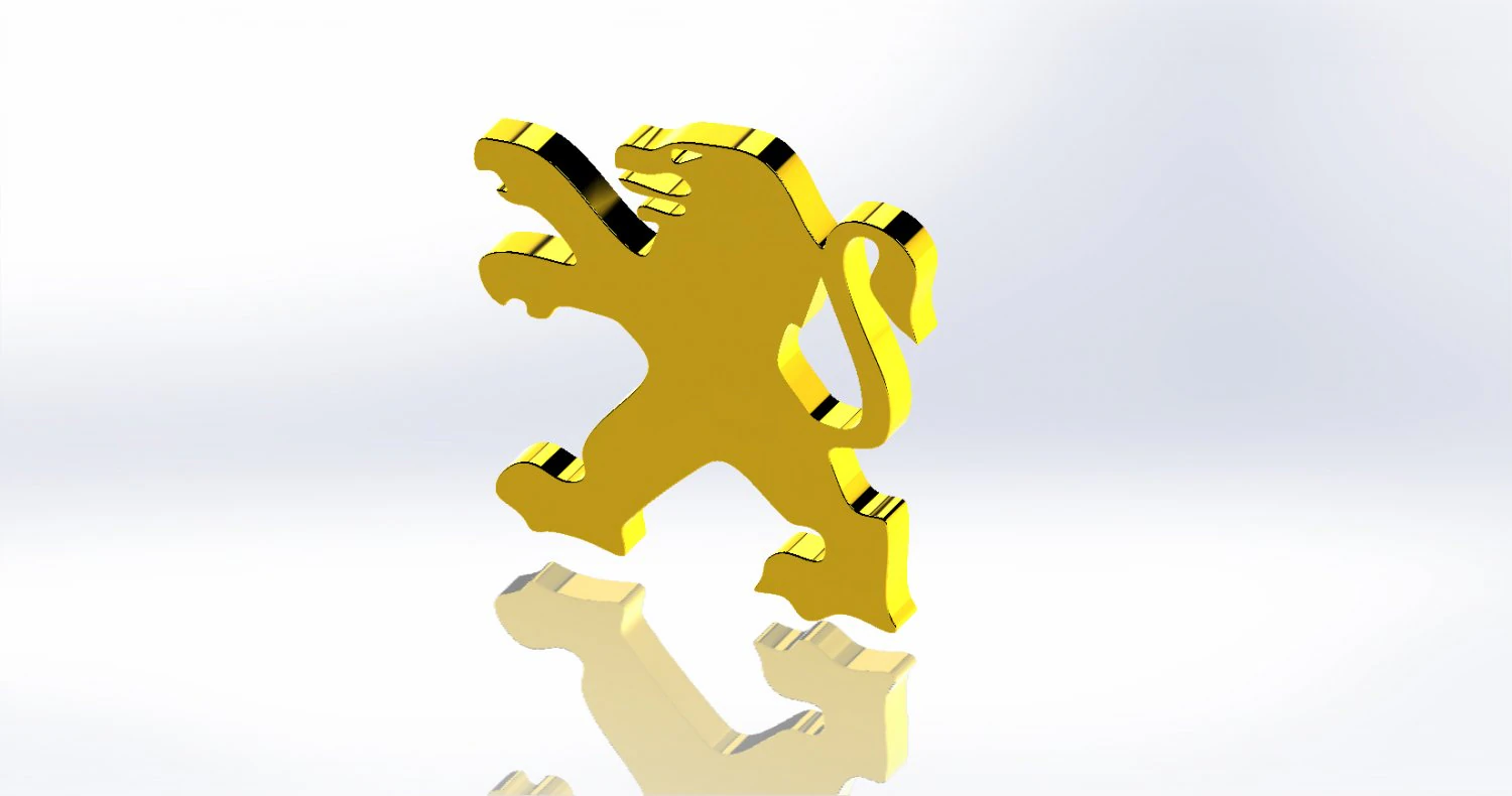 logo peugeot 3D Model .c4d .max .obj .3ds .fbx .stl .blend 