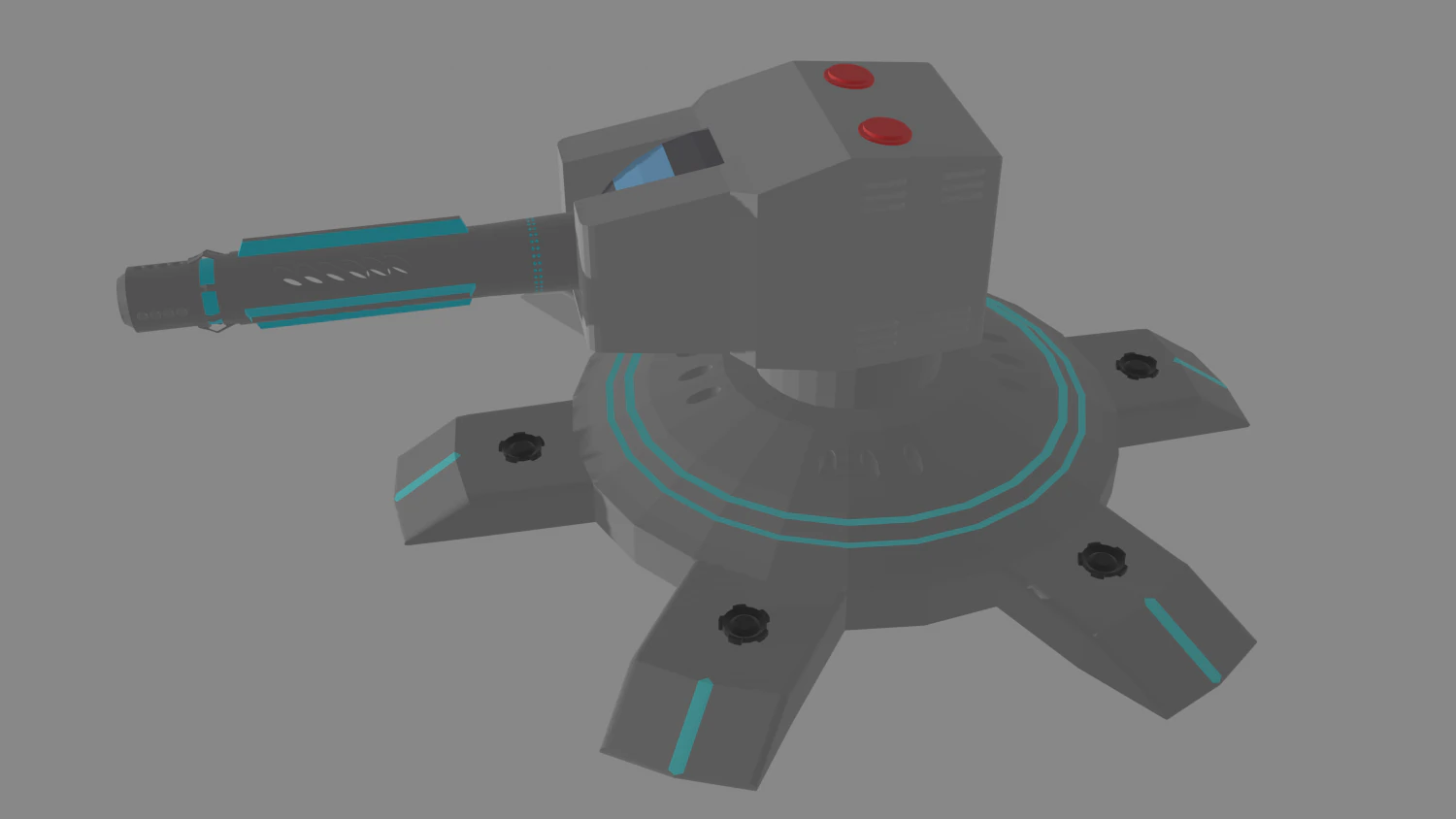 cannon model 3D Model .c4d .max .obj .3ds .fbx .stl .blend 