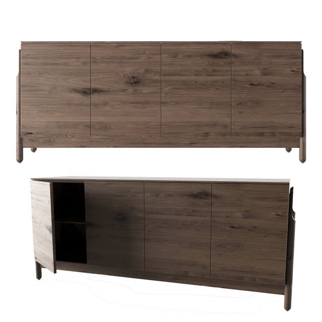 ash sideboard by zegen Modelo 3D .c4d .max .obj .3ds .fbx .stl .blend 