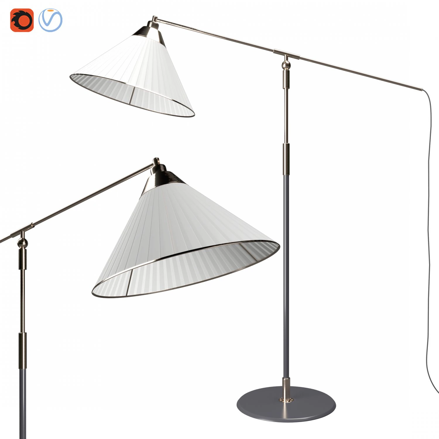 dio floor lamp 3D Model .c4d .max .obj .3ds .fbx .stl .blend