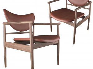 48 стілець від finn juhl 3D Модель