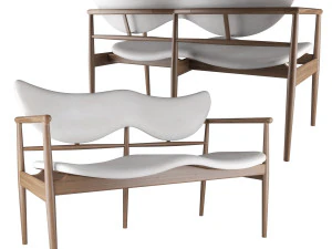 48 sofa bench by finn juhl 3D Model