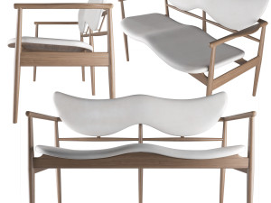 48 sofa bench by finn juhl 3D 模型
