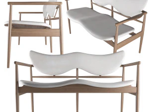 48 sofa bench by finn juhl 3D Model