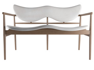 48 sofa bench by finn juhl 3D 模型