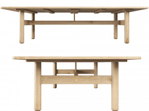 riva coffee table by jasper morrison 3D Модель