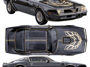 Pontiac firebird trans am 1977 Modelo 3D