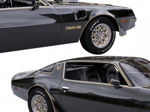 Pontiac firebird trans am 1977 3D Model