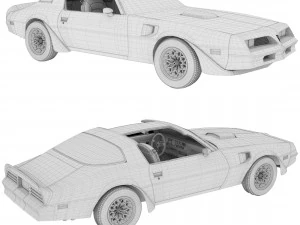 Pontiac firebird trans am 1977 3D Model