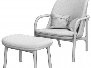 neva easy chair high-back by artisan 3Dモデル