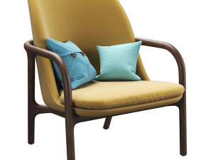 neva easy chair high-back by artisan 3Dモデル