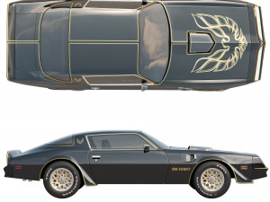 pontiac firebird trans am 1977 Model 3D