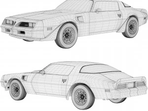 pontiac firebird trans am 1977 3D Model