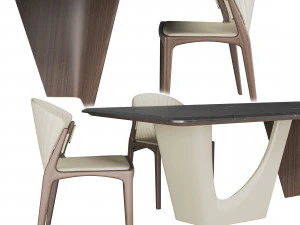 pinnacle table and luisa chair 3D Model