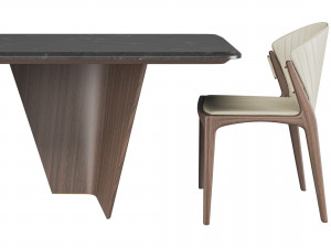 pinnacle table and luisa chair Model 3D